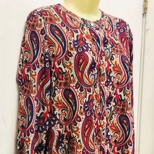 Liz Claiborne✅ Beautiful colorful blouse[S] long s